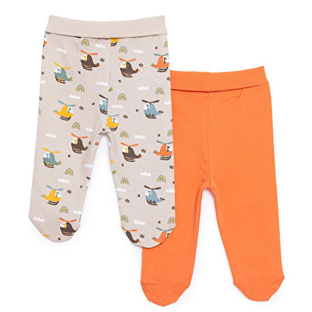 HelloBaby Erkek Bebek Yenidoğan 2li Patikli Alt