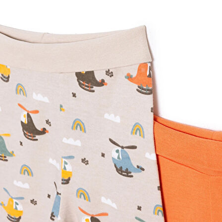 HelloBaby Erkek Bebek Yenidoğan 2li Patikli Alt