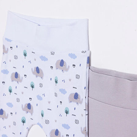 HelloBaby Yenidoğan Erkek Bebek 2li Patiksiz Alt