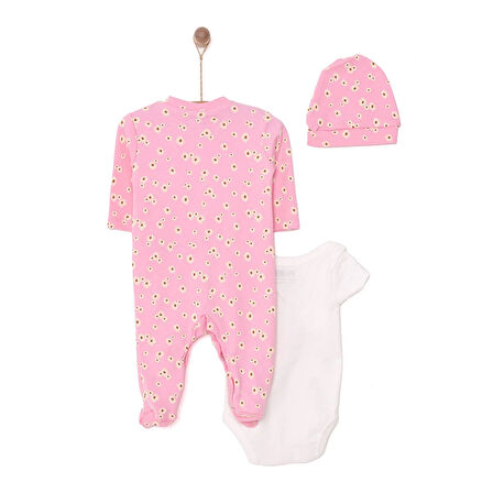 HelloBaby Kız Tulum-Body-Şapka Kız Bebek