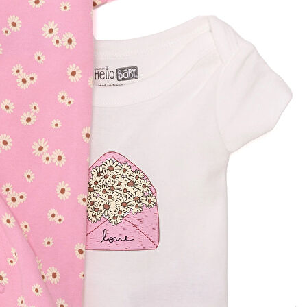 HelloBaby Kız Tulum-Body-Şapka Kız Bebek