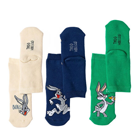 Loney Tunes HelloBaby 3lü Havlu Çorap