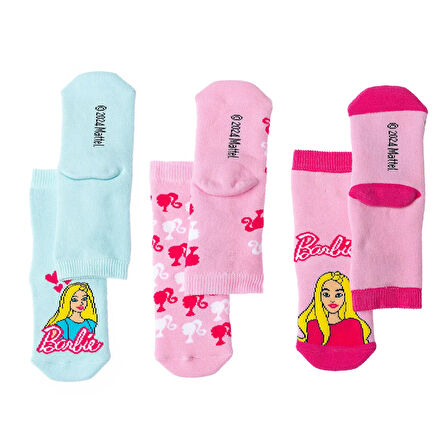 Mattel Kız Bebek 3lü Havlu Çorap Pembe