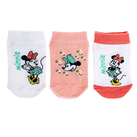 Disney Minnie Mouse 3'lü Bilek Çorap Kız Bebek