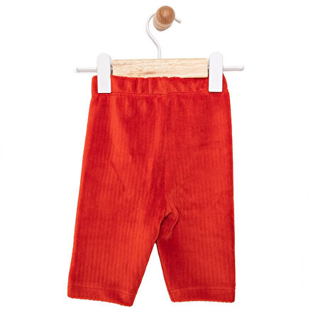 KRENN Kız Bebek Basic Tayt Kadife Reçme Paça Kırmızı