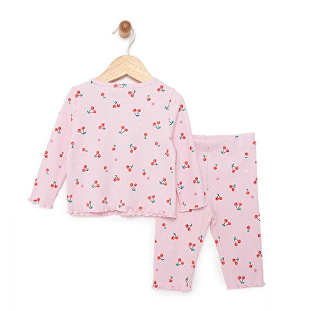 HelloBaby Kız Uzun Kol Pijama Takımı Kız Bebek