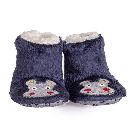 HelloBaby Hipopotam Nakışlı Erkek Panduf Erkek Bebek