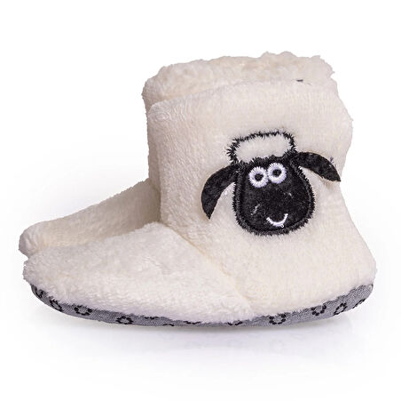 HelloBaby Kuzu Nakışlı Unisex Panduf Unisex