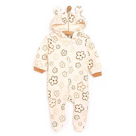 HelloBaby Yenidoğan Kız Kapüşonlu Tulum Kız Bebek