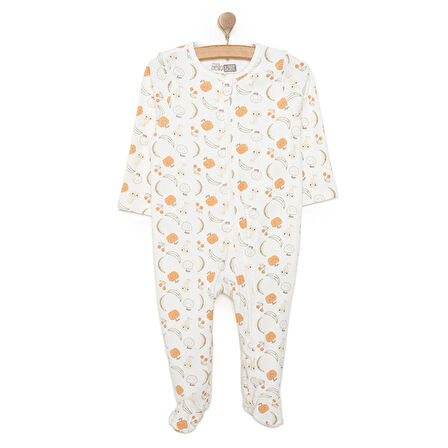 HelloBaby Yenidoğan Kız  Organik Patikli Tulum Kız Bebek