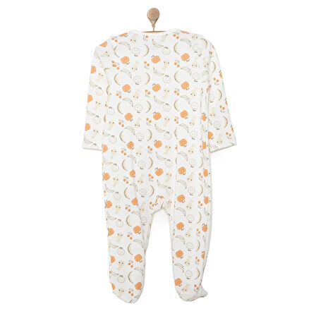 HelloBaby Yenidoğan Kız  Organik Patikli Tulum Kız Bebek