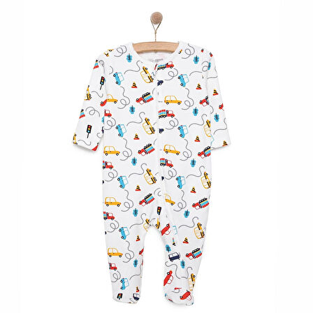 HelloBaby Yenidoğan Erkek  Patikli Tulum Erkek Bebek