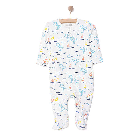 HelloBaby Yenidoğan Erkek  Patikli Tulum Erkek Bebek