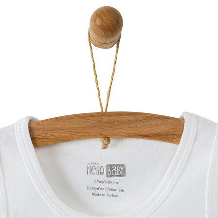 HelloBaby Erkek Bebek 2li Atlet Beyaz