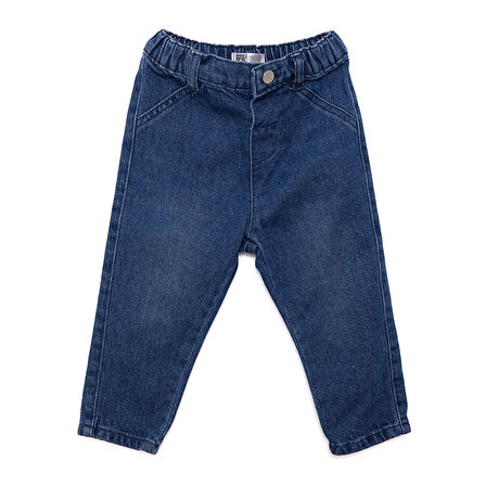 HelloBaby Erkek Bebek Pantolon Denim Space Reçme Paça İndigo
