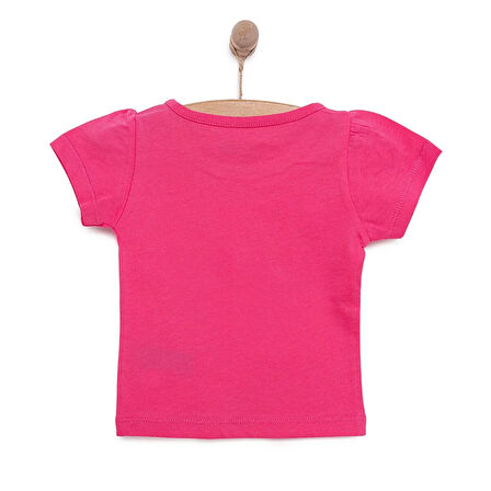 HelloBaby Basic Kız Kalp Papatya Baskılı T-Shirt Kız Bebek