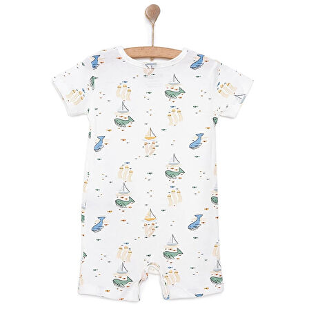 HelloBaby Yenidoğan Erkek Kısa Tulum Erkek Bebek