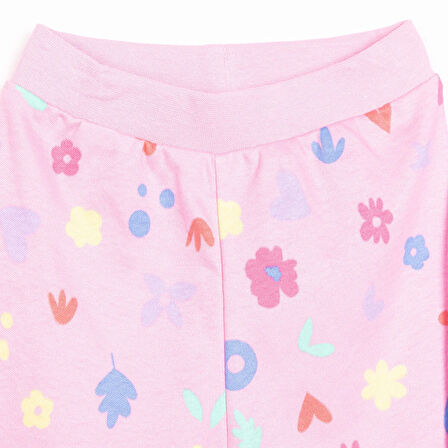 HelloBaby Basic Kız Çiçek Desenli 2li Patiksiz Alt Kız Bebek