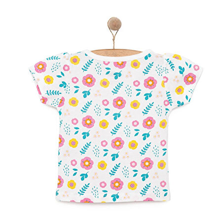 HelloBaby Basic Kız Çiçek Desenli T-Shirt Kız Bebek