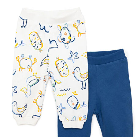 HelloBaby Basic Erkek Kaplumbağa Desenli 2li Patiksiz Alt Erkek Bebek