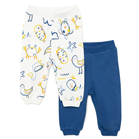 HelloBaby Basic Erkek Kaplumbağa Desenli 2li Patiksiz Alt Erkek Bebek