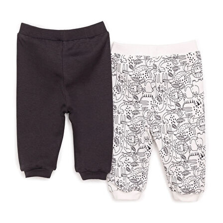 HelloBaby Basic Erkek Zürafa Desenli 2li Patiksiz Alt Erkek Bebek