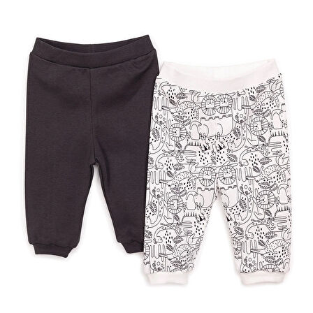 HelloBaby Basic Erkek Zürafa Desenli 2li Patiksiz Alt Erkek Bebek