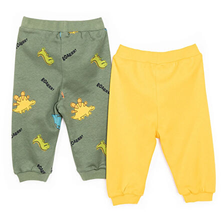 HelloBaby Basic Erkek Hayvan Desenli 2li Patiksiz Alt Erkek Bebek