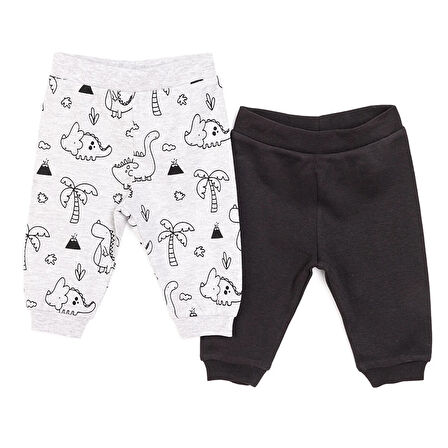 HelloBaby Basic Erkek Palmiye Desenli 2li Patiksiz Alt Erkek Bebek