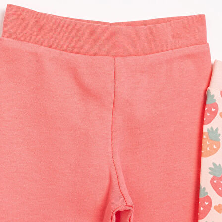 HelloBaby Basic Kız Çilek Desenli 2li Patiksiz Alt Kız Bebek