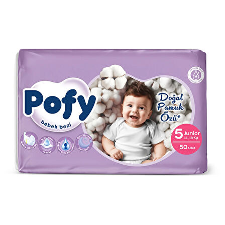Pofy Junior 5 Numara Bebek Bezi 11-18 kg 50 Adet