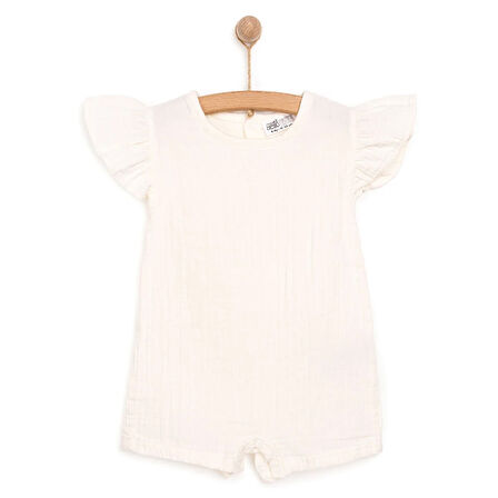 HelloBaby Yenidoğan Kız Müslin Kısa Tulum Kız Bebek