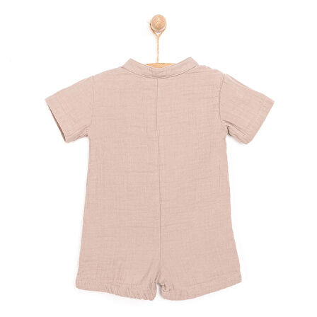 HelloBaby Yenidoğan Erkek Müslin Kısa Tulum Erkek Bebek