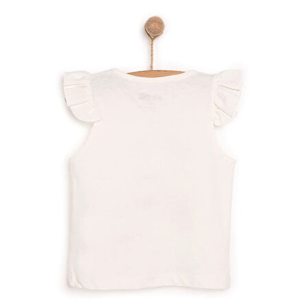 HelloBaby Basic Kız Kedi Baskılı Atlet T-shirt Kız Bebek