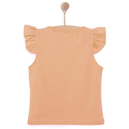 HelloBaby Basic Kız Gülen Çiçek Baskılı Atlet T-shirt Kız Bebek