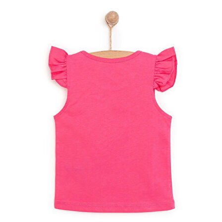 HelloBaby Basic Kız Hayvan Baskılı Atlet T-shirt Kız Bebek