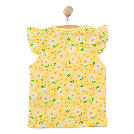 HelloBaby Basic Kız Papatya Desenli Atlet T-shirt Kız Bebek