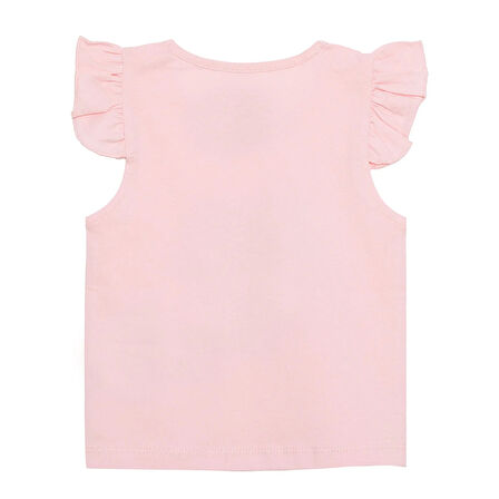 HelloBaby Basic Kız Kelebek ve Papatya Baskılı Atlet T-shirt Kız Bebek