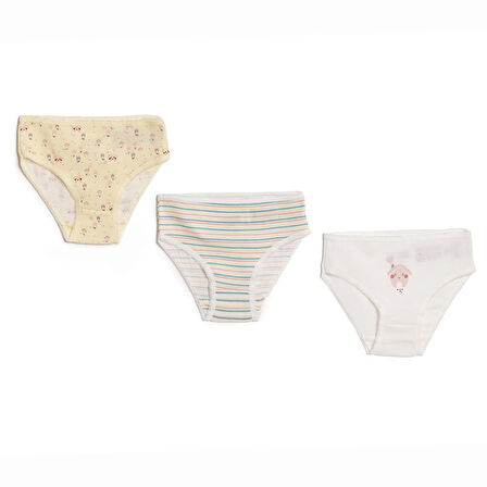 HelloBaby Hello Baby 3'lü Slip Külot Kız Bebek