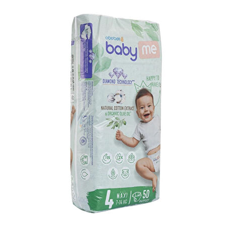 baby me Maxi 4 Numara Bebek Bezi 7-14 kg 50 Adet