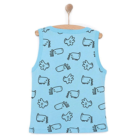 HelloBaby Basic Erkek Dinozor Desenli Atlet Tshirt Erkek Bebek