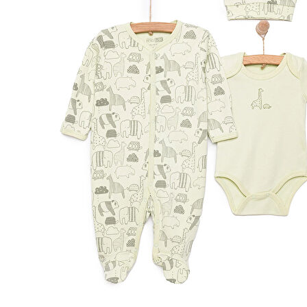 HelloBaby Yenidoğan Tulum-Body-Şapka
