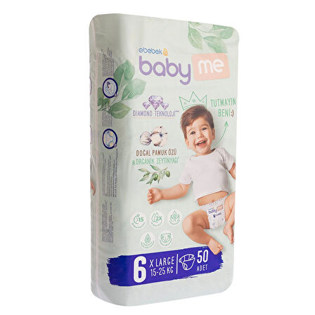 baby me XL 6 Numara Bebek Bezi 15-25 kg 50 Adet