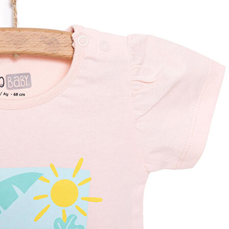 HelloBaby Basic Kız Flamingo Baskılı T-Shirt Kız Bebek
