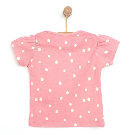 HelloBaby Basic Kız Happy Desenli T-Shirt Kız Bebek