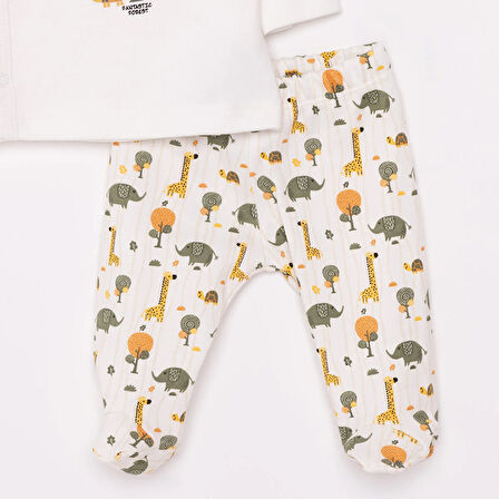 HelloBaby Yenidoğan Zıbın-Şapka-Patikli Alt 3lü Set Erkek Bebek