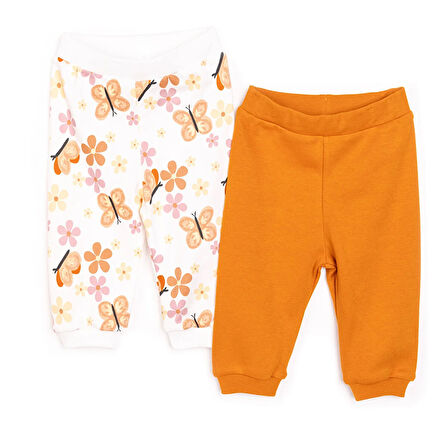 HelloBaby Basic Kız Kelebek Desenli 2li Patiksiz Alt Kız Bebek