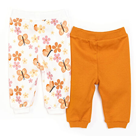 HelloBaby Basic Kız Kelebek Desenli 2li Patiksiz Alt Kız Bebek