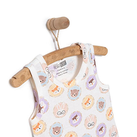 HelloBaby Hayvanlar Desenli Atlet Body