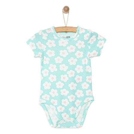 HelloBaby Çiçek Desen Kısa Kol Body